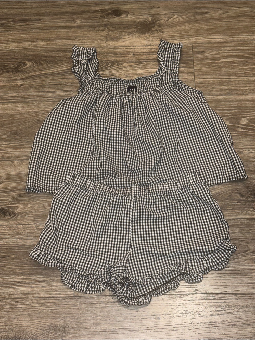 GAP Black and White Gingham Girls One-Piece